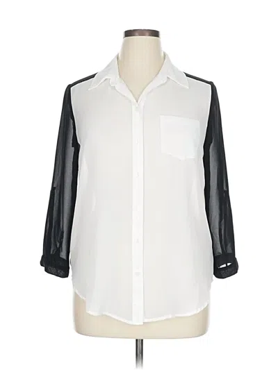 Pre-owned A. Byer 3/4 Sleeve Blouse In White