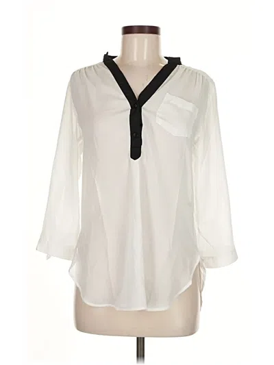 Pre-owned A. Byer 3/4 Sleeve Blouse In White