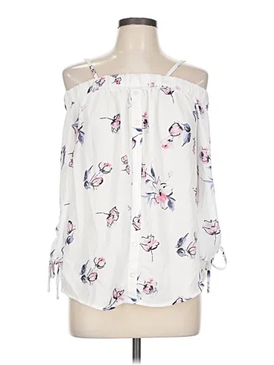 Pre-owned A. Byer 3/4 Sleeve Blouse In White