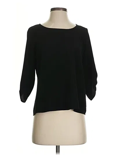 Pre-owned A. Byer 3/4 Sleeve Top Black Boatneck Tops