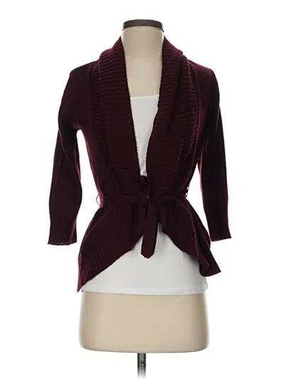 Pre-owned A. Byer Cardigan Sweater In Burgundy