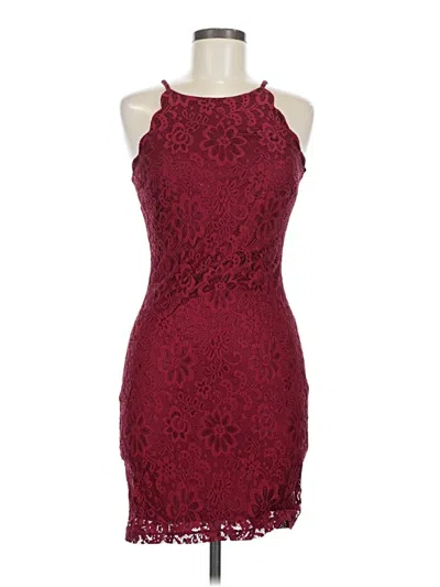 Pre-owned A. Byer Cocktail Dress In Burgundy