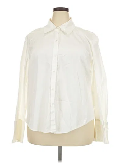 Pre-owned A. Byer Long Sleeve Blouse In Ivory