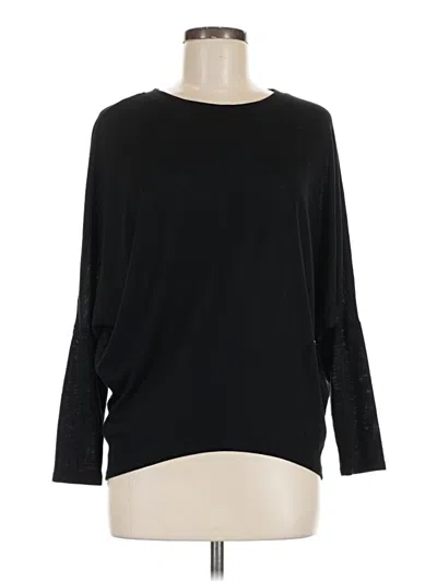 Pre-owned A. Byer Long Sleeve Top Black Boatneck Tops