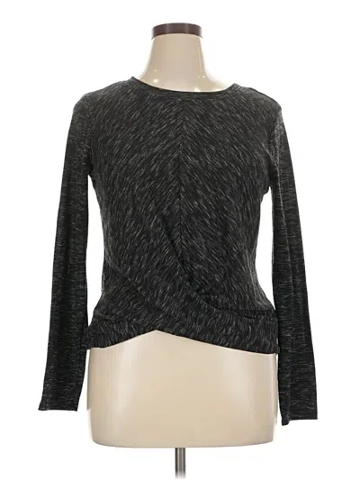 Pre-owned A. Byer Long Sleeve Top Gray Boatneck Tops