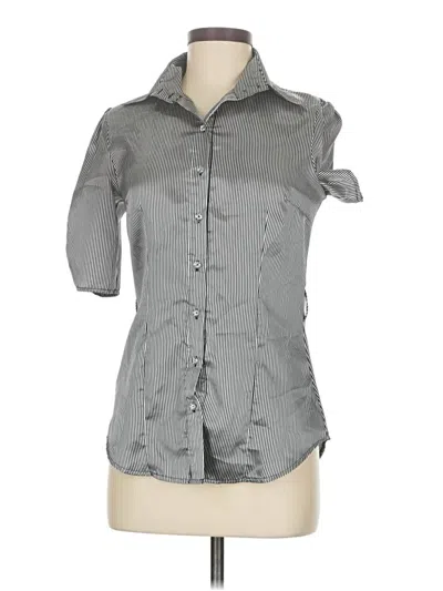 Pre-owned A. Byer Short Sleeve Blouse In Gray