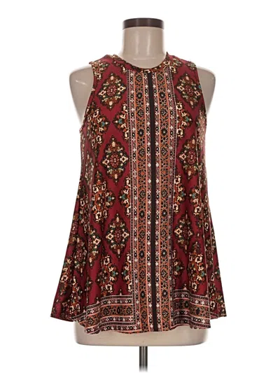 Pre-owned A. Byer Sleeveless Blouse In Burgundy