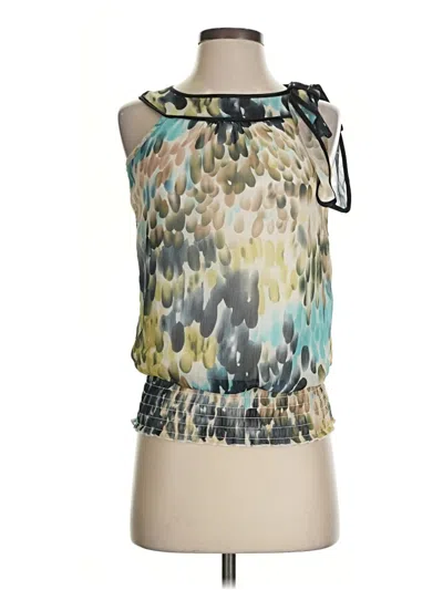 Pre-owned A. Byer Sleeveless Blouse In Green
