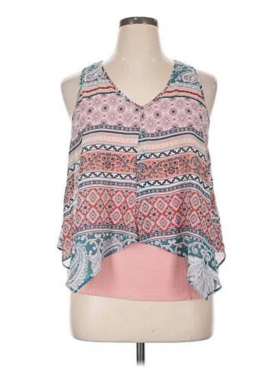 Pre-owned A. Byer Sleeveless Blouse In Pink