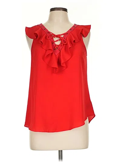 Pre-owned A. Byer Sleeveless Blouse In Red