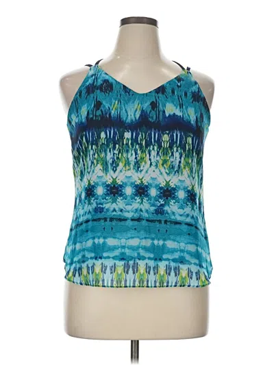 Pre-owned A. Byer Sleeveless Blouse In Teal