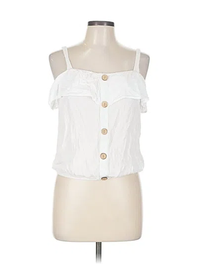 Pre-owned A. Byer Sleeveless Blouse In White