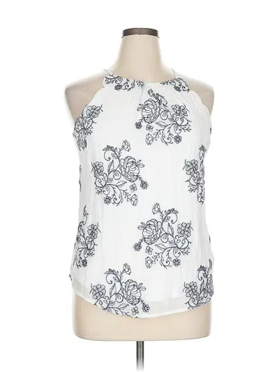 Pre-owned A. Byer Sleeveless Blouse In White