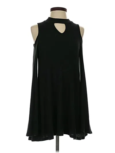 Pre-owned A. Byer Sleeveless Top Black Halter Neckline Tops