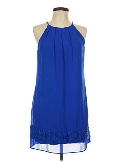 Pre-owned A. Byer Sleeveless Top Blue Halter Neckline Tops