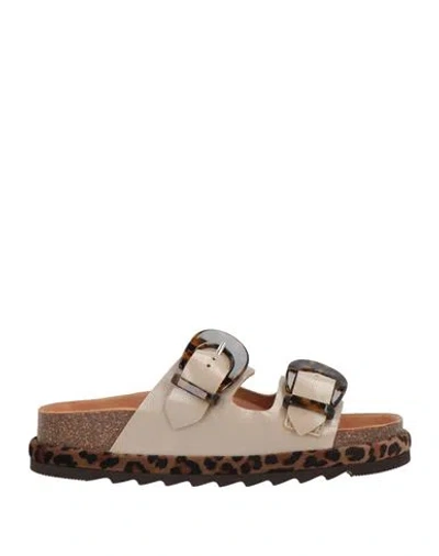 A Choice Of Freedom Woman Sandals Beige Size 10 Leather In Beige