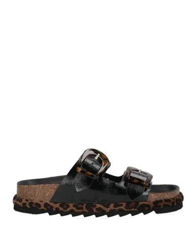 A Choice Of Freedom Woman Sandals Black Size 8 Leather
