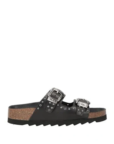 A Choice Of Freedom Woman Sandals Black Size 8 Leather