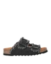 A Choice Of Freedom Woman Sandals Black Size 8 Textile Fibers In Black