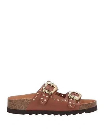 A Choice Of Freedom Woman Sandals Tan Size 8 Leather In Brown