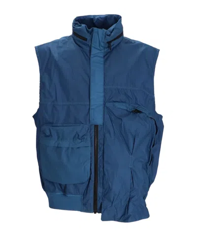 A-cold-wall* Asymmetric Cotton Gilet In Blue