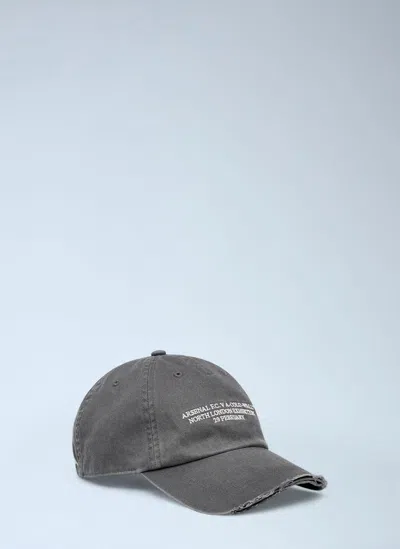 A-cold-wall* Avenell Distressed Baseball Cap In Gray