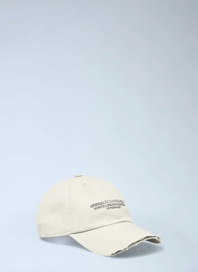 A-cold-wall* Avenell Distressed Baseball Cap In Neutral