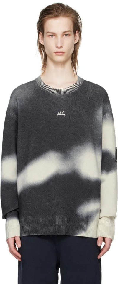 A-cold-wall* Black & White Gradient Sweater In Onyx