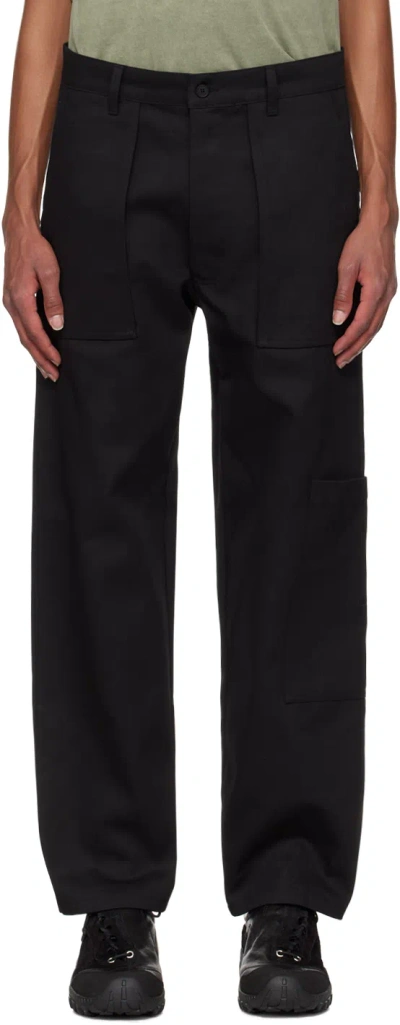 A-cold-wall* Black Console Trousers In Black Onyx