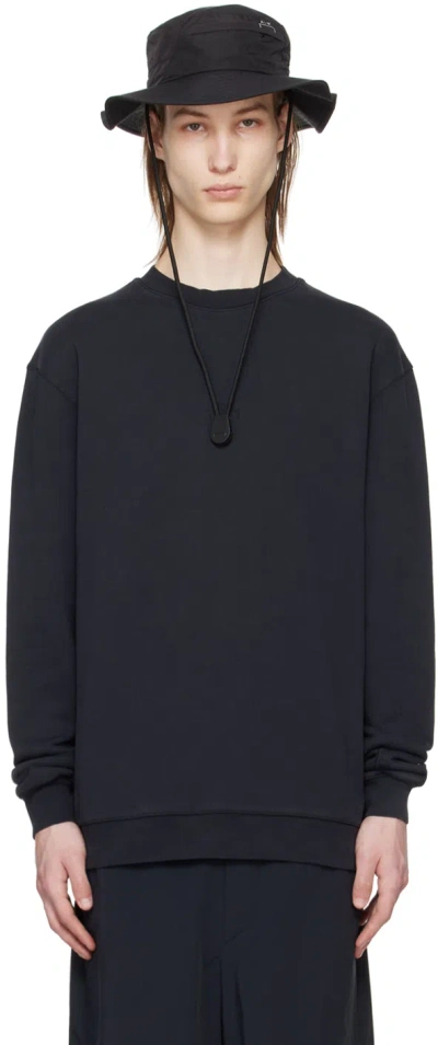 A-cold-wall* Black Essential Sweatshirt In Onyx