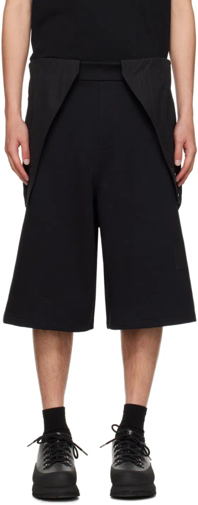 A-cold-wall* Black Layered Shorts In Onyx