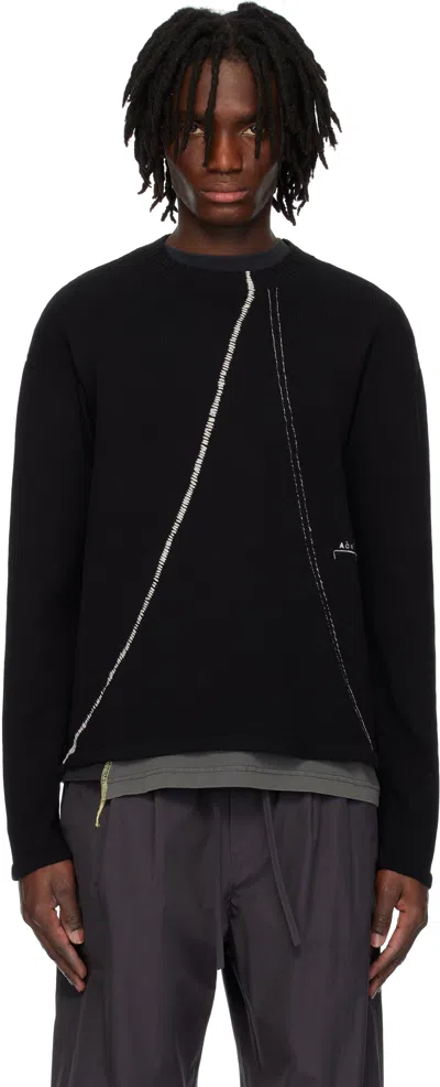 A-cold-wall* Black Millbank Knit Sweater In Black Onyx
