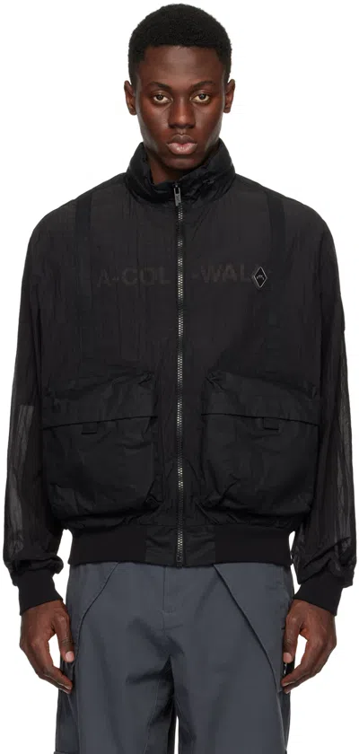 A-cold-wall* Black Semi-sheer Jacket In Onyx