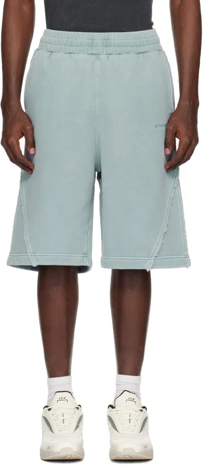 A-cold-wall* Blue Cubist Shorts In Faded Teal