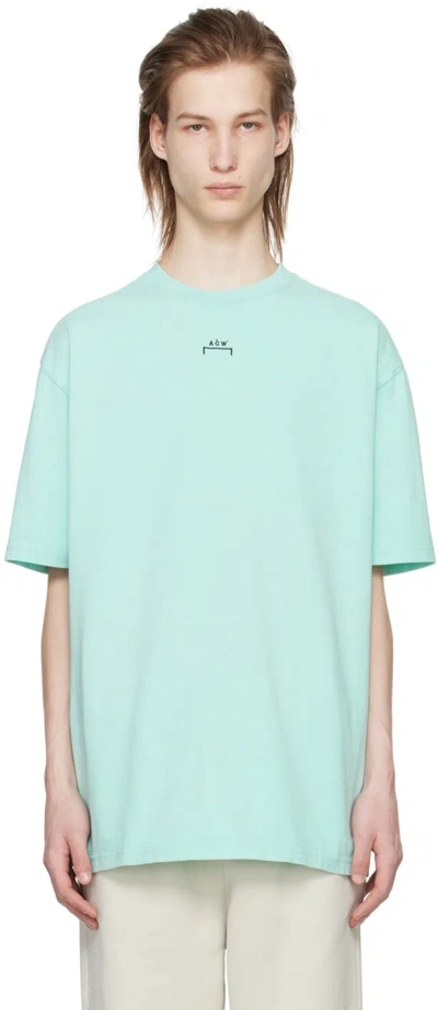 A-cold-wall* Blue Essential T-shirt In Faded Turquoise
