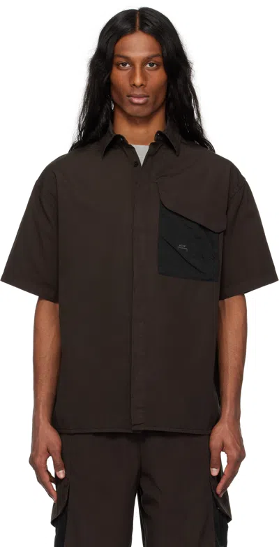A-cold-wall* Mens Brunswick Relaxed-fit Cotton-poplin Shirt Brown