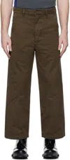A-cold-wall* Brown Format Trousers In Burgundy