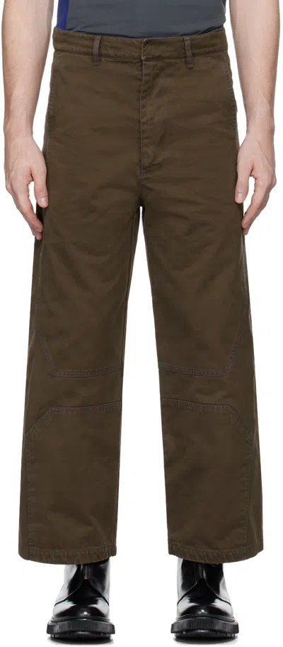 A-cold-wall* Brown Format Trousers In Burgundy