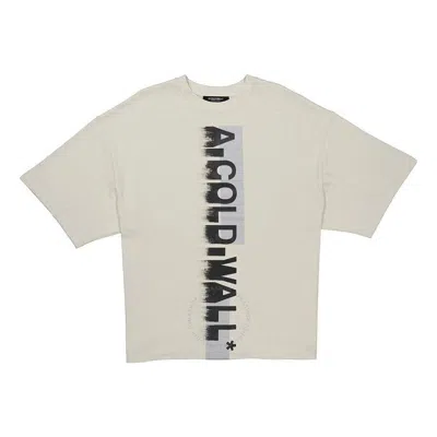 A-cold-wall* Brushed Logo T-shirt 'beige' In Gray