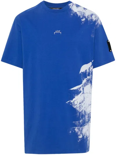 A-cold-wall* Brushstroke Cotton T-shirt In Blue