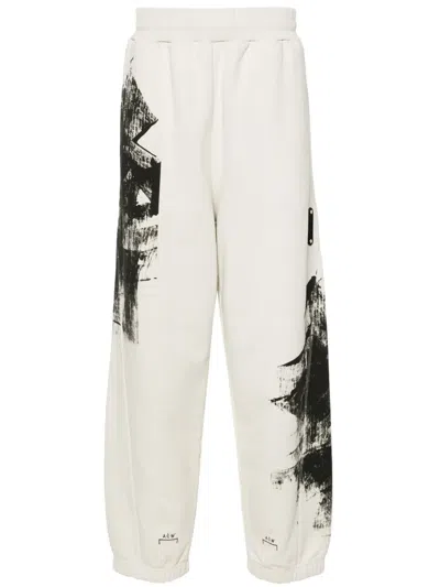 A-cold-wall* Brushstroke Cotton Track Pants In Neutrals