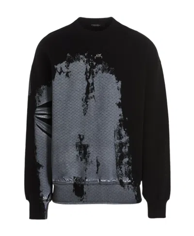 A-cold-wall* Brushstroke-print Cotton Sweatshirt In Black