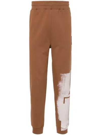 A-cold-wall* Brushstroke Cotton Track Pants In Brown