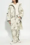 A-cold-wall* Marbled-print Hooded Parka Coat In Cream