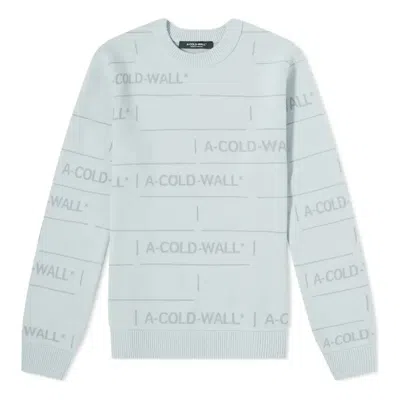A-COLD-WALL* A-COLD-WALL* CHAIN JACQUARD KNIT SWEATERS 'ICE GREY'