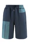 A-cold-wall* Strand Colour-block Cotton Track Shorts In Blue