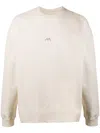 A-cold-wall* Crew Neck Logo Printed Sweatshirt In Neutrals