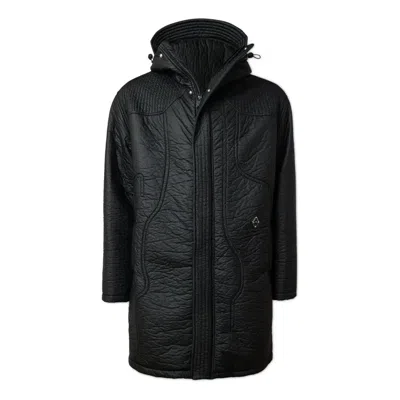 A-cold-wall* Crinkle Puffer With Storm Hoody Jacket 'black'