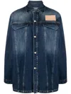 A-cold-wall* Back Logo Denim Overshirt In Blue