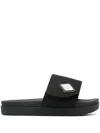A-cold-wall* Diamond Padded Slides In Black